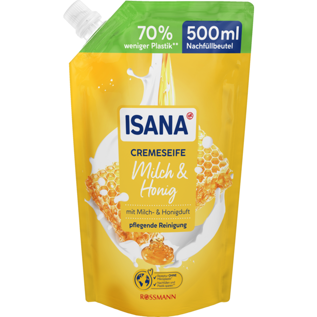 ISANA Crèmezeep Melk & Honing NV 500 mL