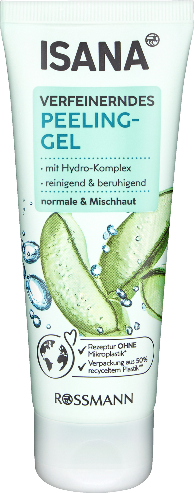 Isana Hydro Pflege-gel Aloe Vera 90 Prozent ISANA Peeling Gel Aloë Vera 75mL - Duitse Voordeel Drogist