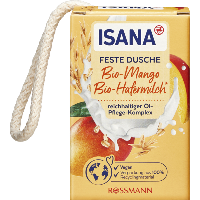 ISANA Solid Douchebar Bio Mango & Bio Havermelk 100g