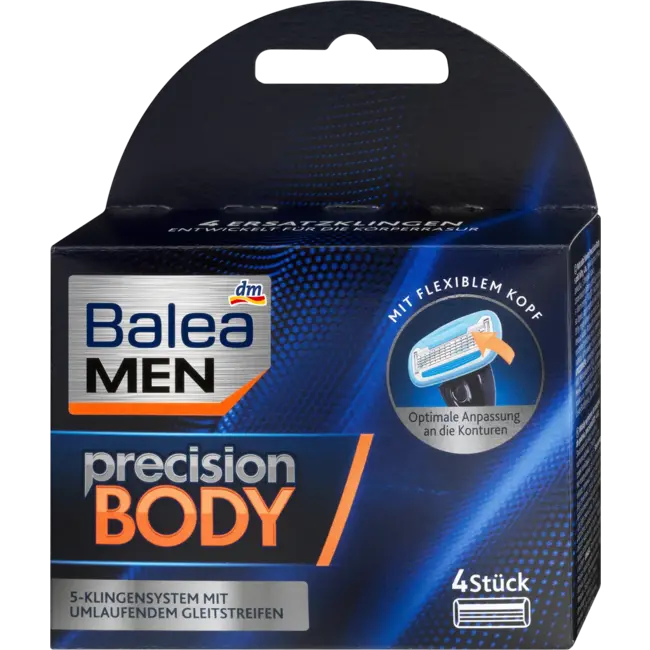 Balea MEN Navulmesjes Precision Body 4 St