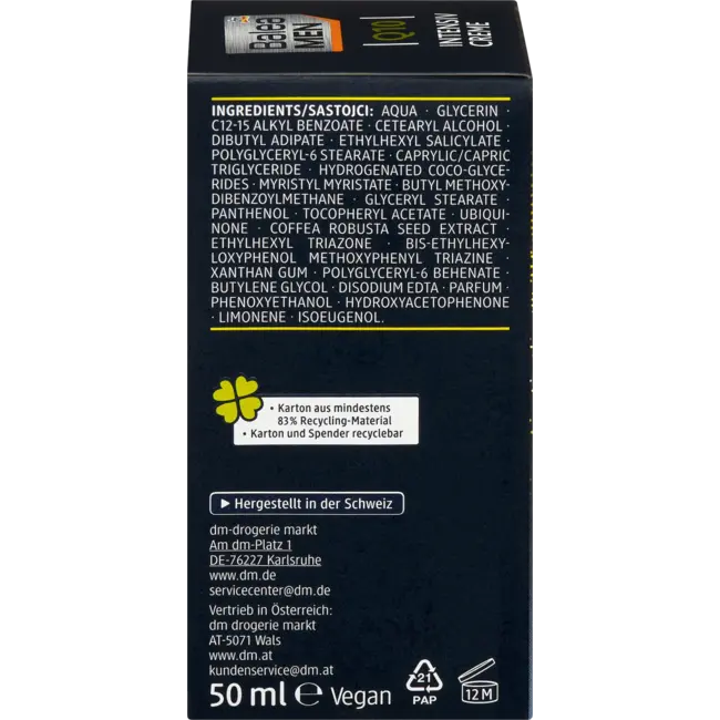 Balea MEN Gezichtscrème Q10 Intensief 50 ml