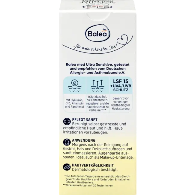 Balea med Antirimpel Gezichtscrème Q10 Ultra Sensitive 50 ml