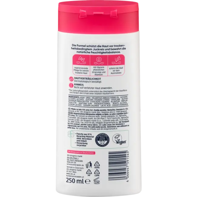 Balea med Med 2in1 Instant Bodymilk 15% Ureum 250 ml