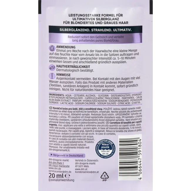 Balea Professional Kleurcorrectiecrème Zilverglans 20 ml