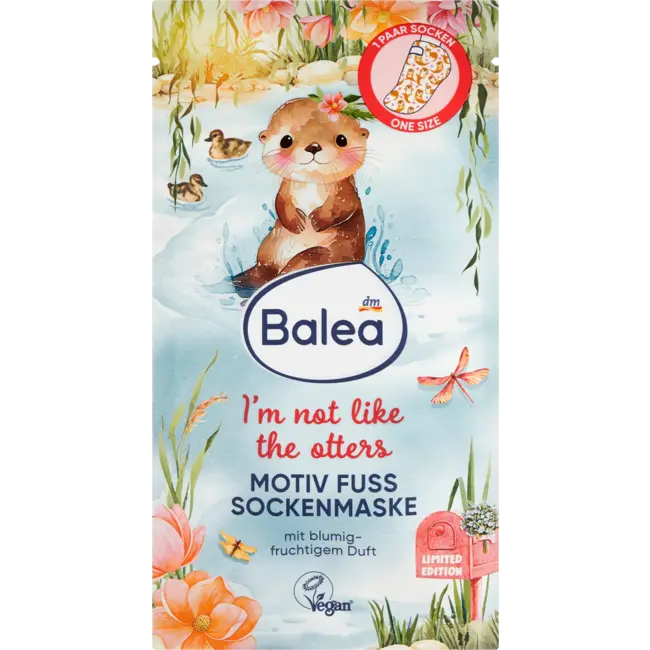 Balea Motiv Fuß Sockenmaske Ik Ben Niet Zoals De Otters 2 St