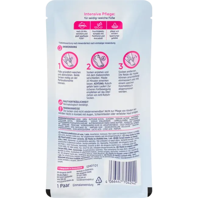 Balea Voetmasker Sokken 10% Ureum (1 Paar) 2 St