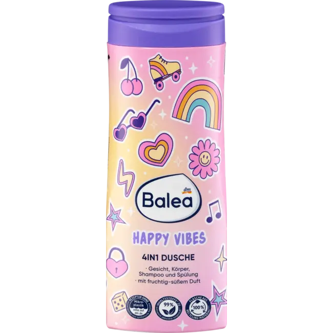 Balea Kinderen 4in1 Dusche Happy Vibes 300 ml