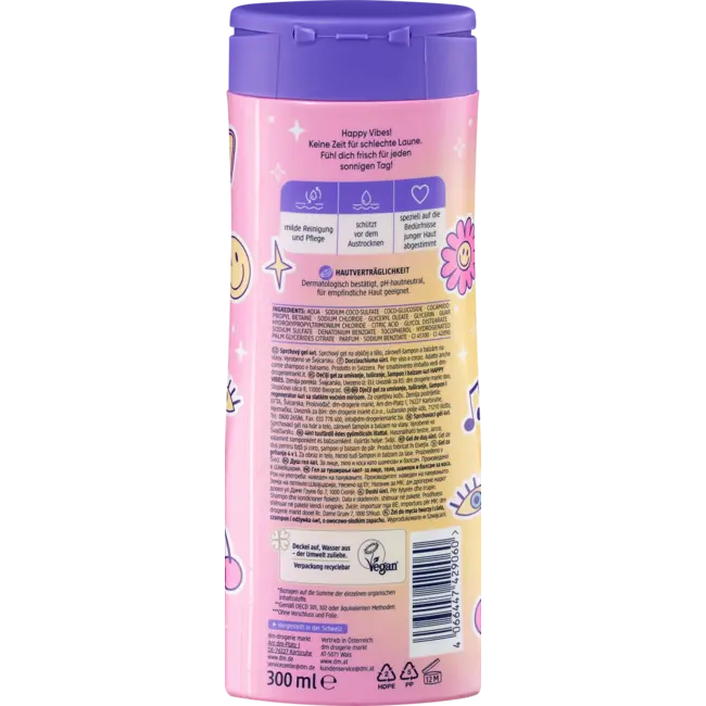 Balea Kinderen 4in1 Dusche Happy Vibes 300 ml