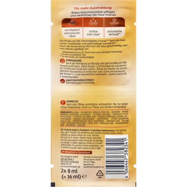 Balea Gezichtsmasker Vitmin C 16 ml