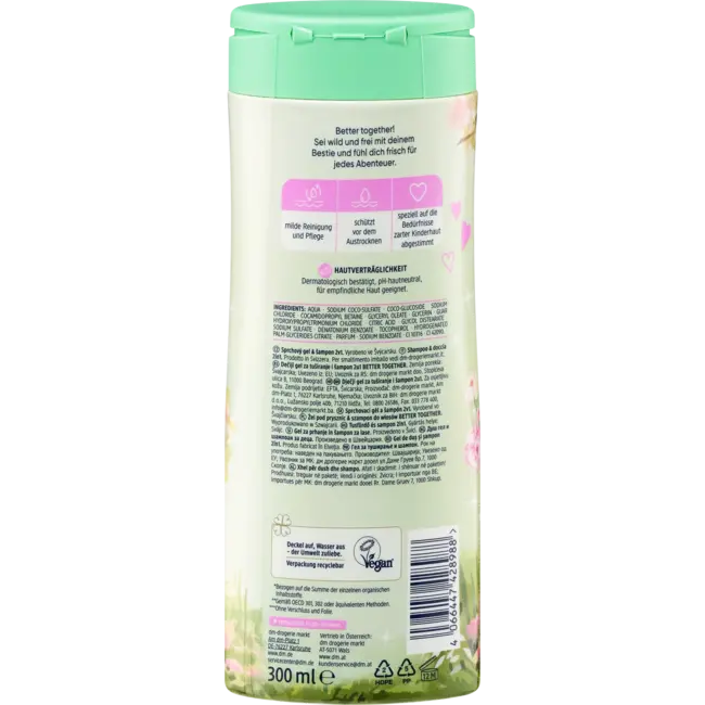 Balea Kinder Douchegel & Shampoo 2in1 Better Together 300 ml