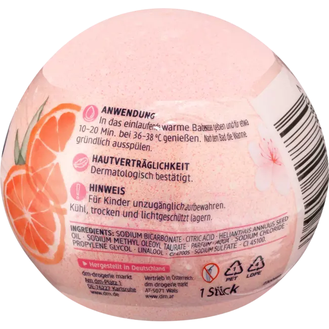 Balea Bath Bomb Keep Smiling/ Positive Mind 1 stuk 170 g