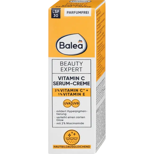 Balea Beauty Expert Gezichtsserum Vitamine C Serum Crème SPF 30 50 ml