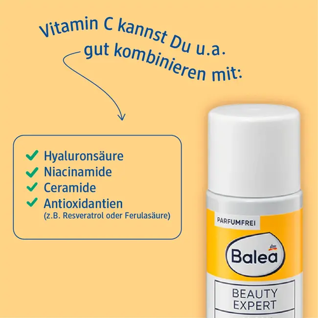 Balea Beauty Expert Gezichtsserum Vitamine C Serum Crème SPF 30 50 ml