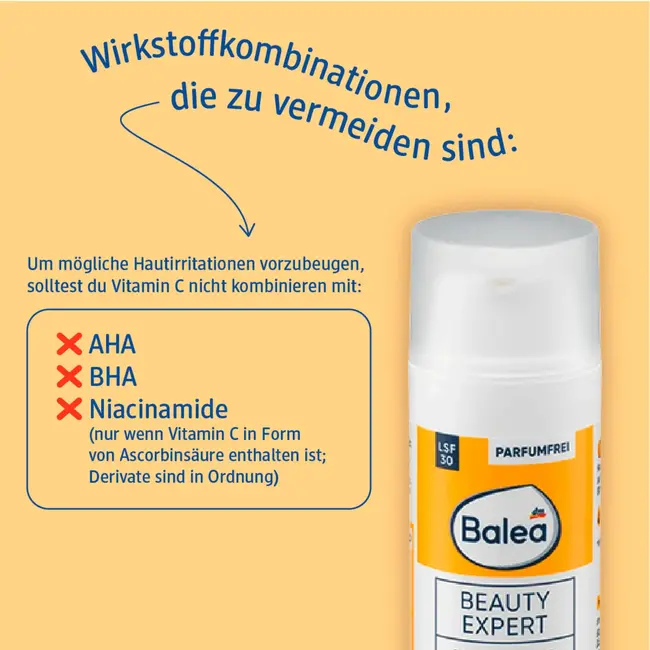 Balea Beauty Expert Gezichtsserum Vitamine C Serum Crème SPF 30 50 ml