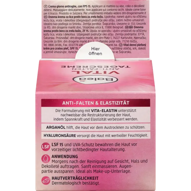 Balea Anti-rimpel Gezichtscrème Vital LSF15 50 ml