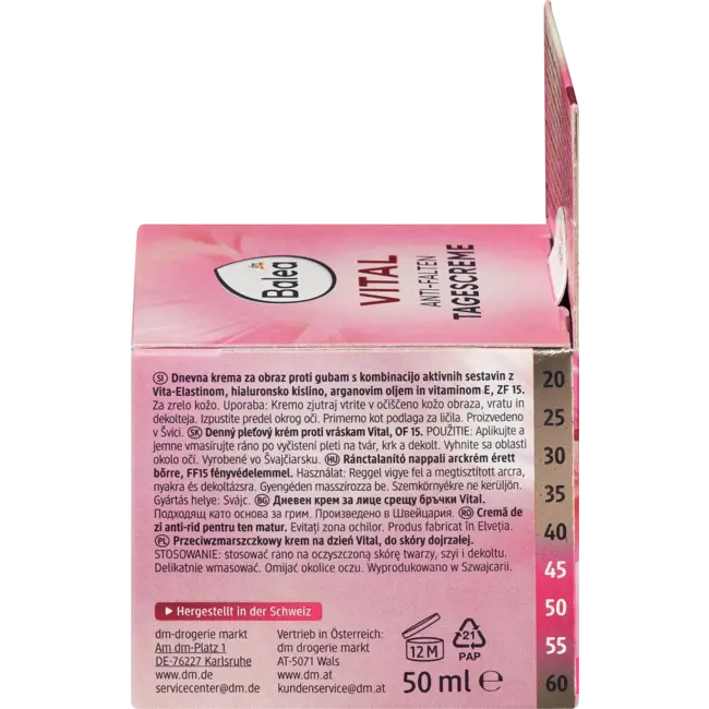 Balea Anti-rimpel Gezichtscrème Vital LSF15 50 ml