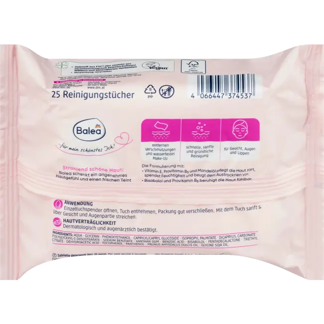 Balea Make-updoekjes Verzorgend 3in1 25 St