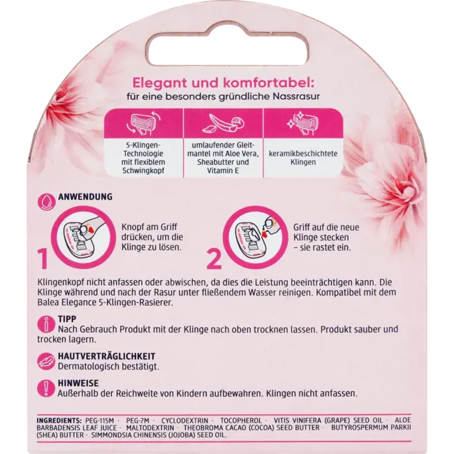 Balea Rasierklingen Elegance 4 St