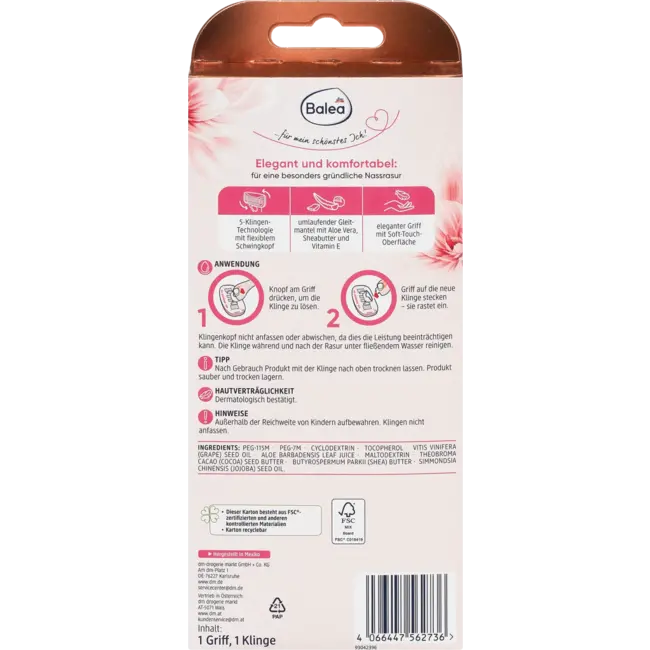 Balea Scheermes 5-mesjes Elegance 1 St