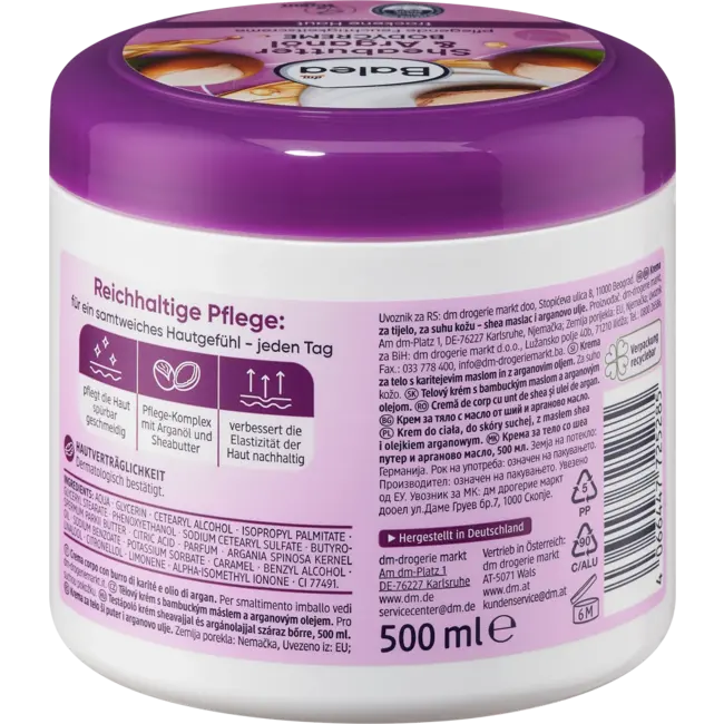 Balea Bodycrème Sheabutter & Arganöl 500 ml