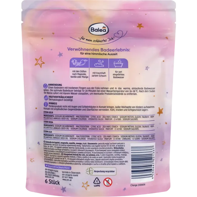 Balea Badsterren No Rain No Rainbow 6 St