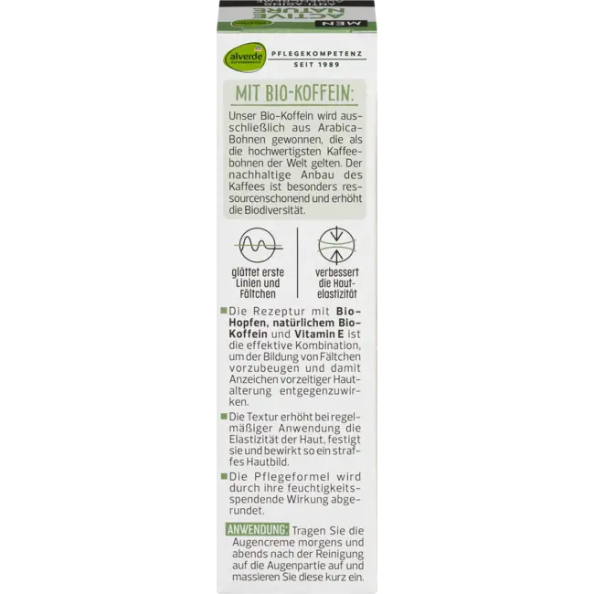 alverde MEN Active Nature Oogcrème Anti-aging 15 ml