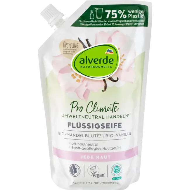 alverde NATURKOSMETIK Vloeibare Zeep Amandelbloesem & Vanille 500 ml