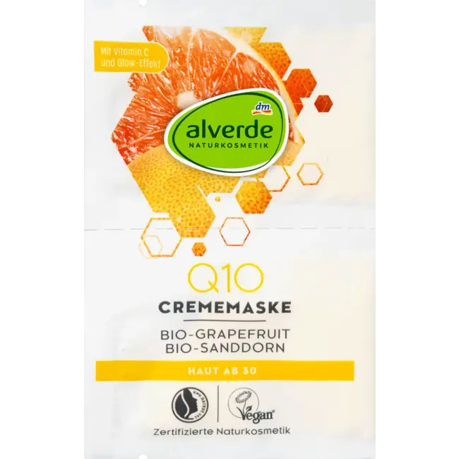 alverde NATURKOSMETIK Gezichtsmasker Q10 Met Vitamine C 10 ml