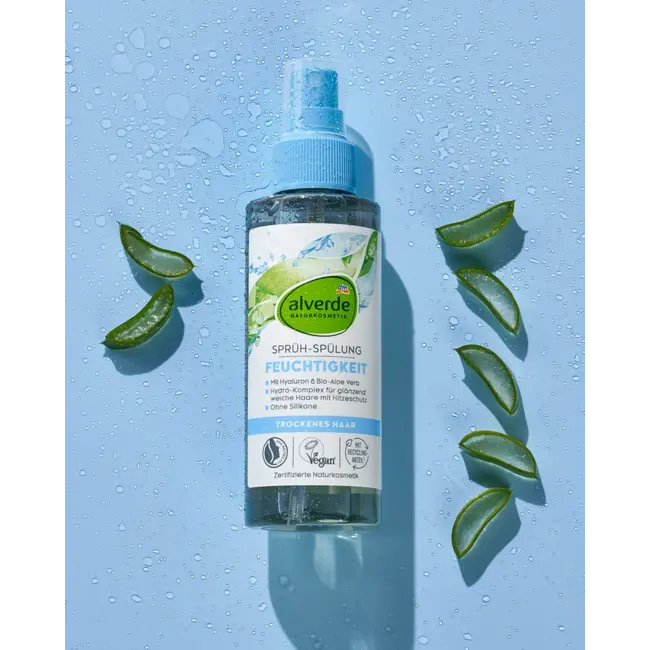 alverde NATURKOSMETIK Sproeiconditioner Vocht Biologische Aloë Vera & Hyaluron 150 ml