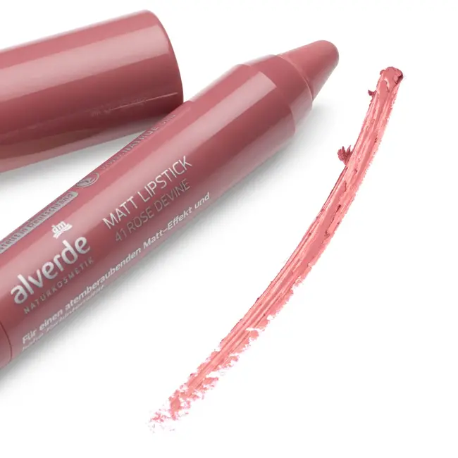 alverde NATURKOSMETIK Lippenstift Mat 41 Rosé Devine 3.17 g