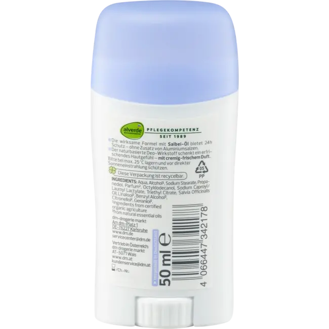 alverde NATURKOSMETIK Deo Stick Pure Fresh 50 ml