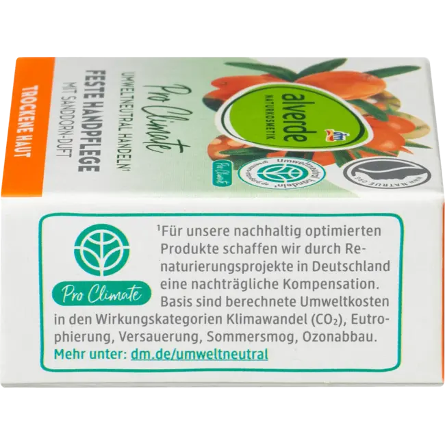 alverde NATURKOSMETIK Vaste Handverzorging Met Duindoorngeur 25 g