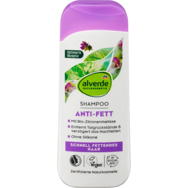 alverde NATURKOSMETIK Shampoo Anti Vet Bio-Brandnetel, Bio-Citroenmelisse 200 ml