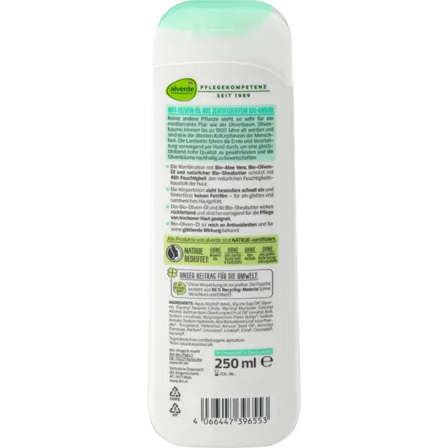 alverde NATURKOSMETIK Bodylotion olive En Aloë Vera 250 ml