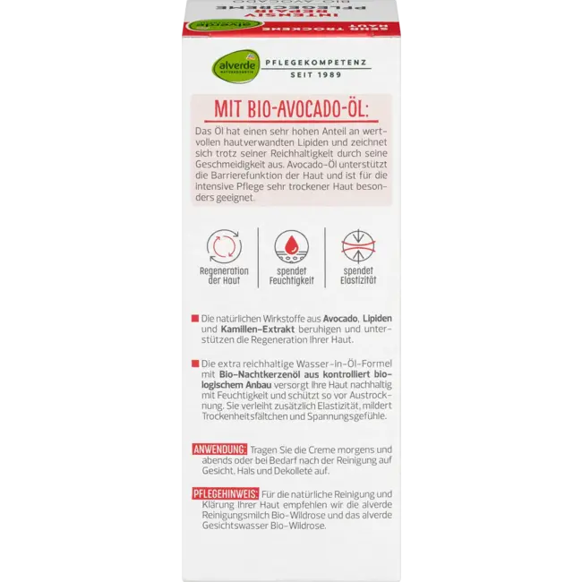 alverde NATURKOSMETIK Gezichtscrème Intensief Repair 50 ml