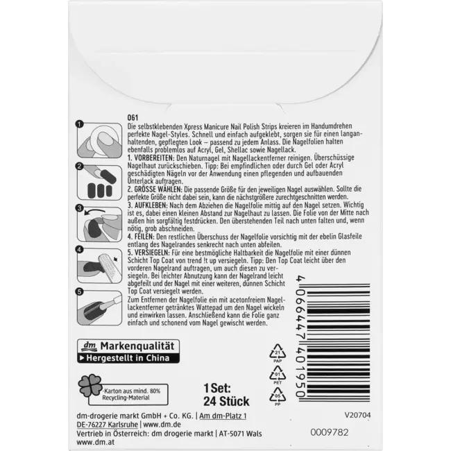 trend !t up Nagelfolien XPRESS Manicure 061 Gemakkelijk & Snel 260 24 St