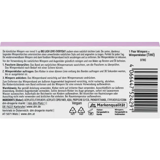 trend !t up Künstliche Wimpern Big Lash Love False Everyday (1 Paar) 1 St