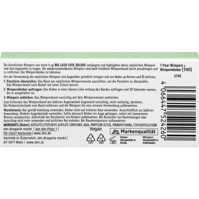 trend !t up Künstliche Wimpern Big Lash Love False Deluxe (1 Paar) 1 St