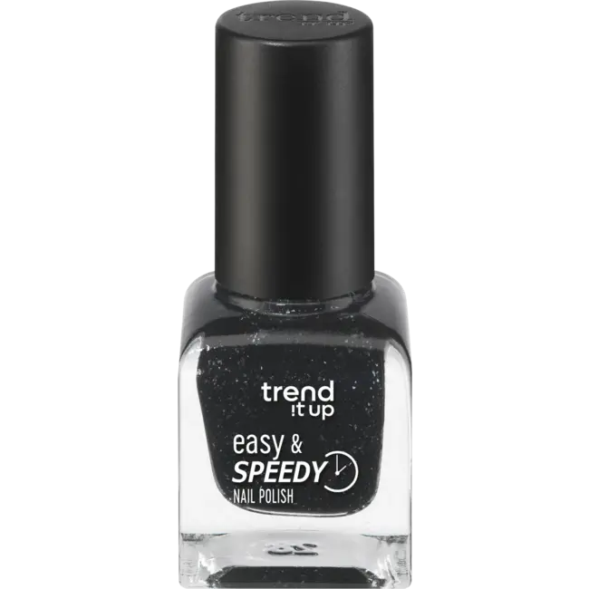 trend !t up Nagellak Easy & Speedy 450 Black Glitter 6 ml
