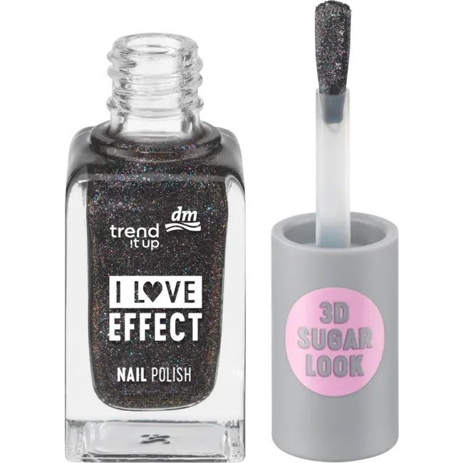 trend !t up Nagellak Effect 040 Zwart Glitter 8 ml