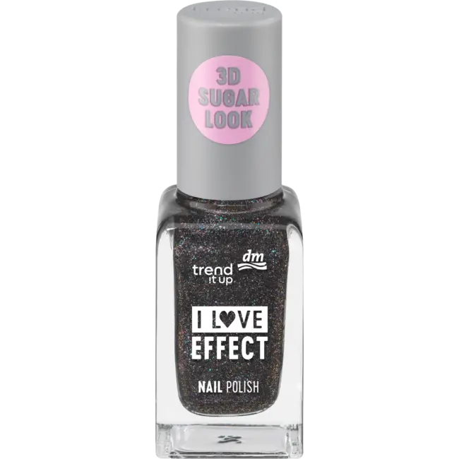 trend !t up Nagellak Effect 040 Zwart Glitter 8 ml