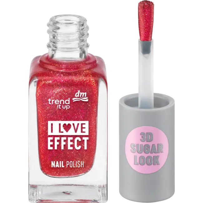 trend !t up Nagellak Effect 020 Rode Glitter 8 ml
