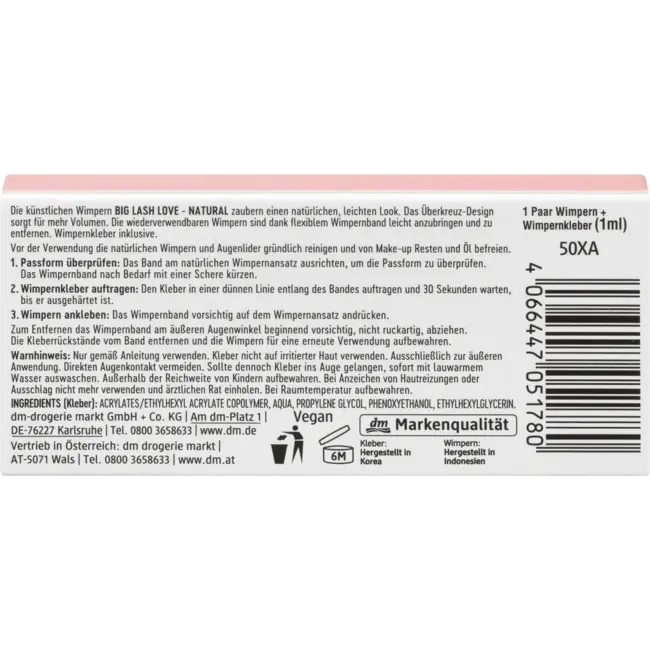 trend !t up Kunstwimpers Big Lash Love Natural (1 Paar) 2 St