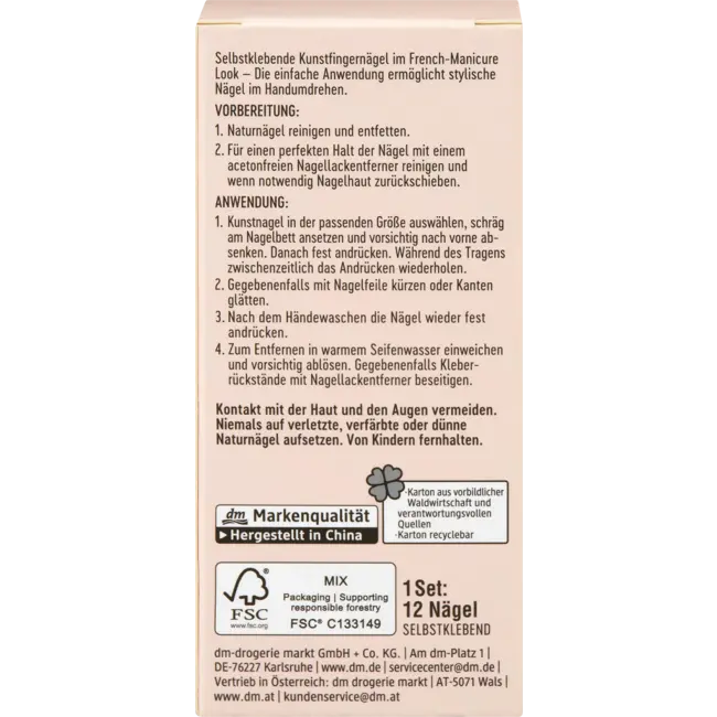 trend !t up Kunstnagels On-the-go Nails French Classic 12 St