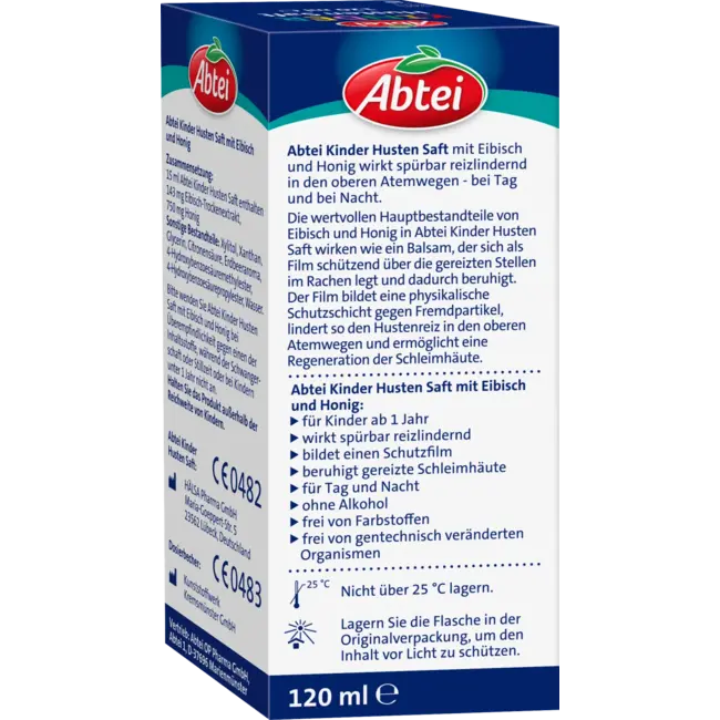 Abtei Kinderen Hoestsiroop Honing Heemst 120 ml