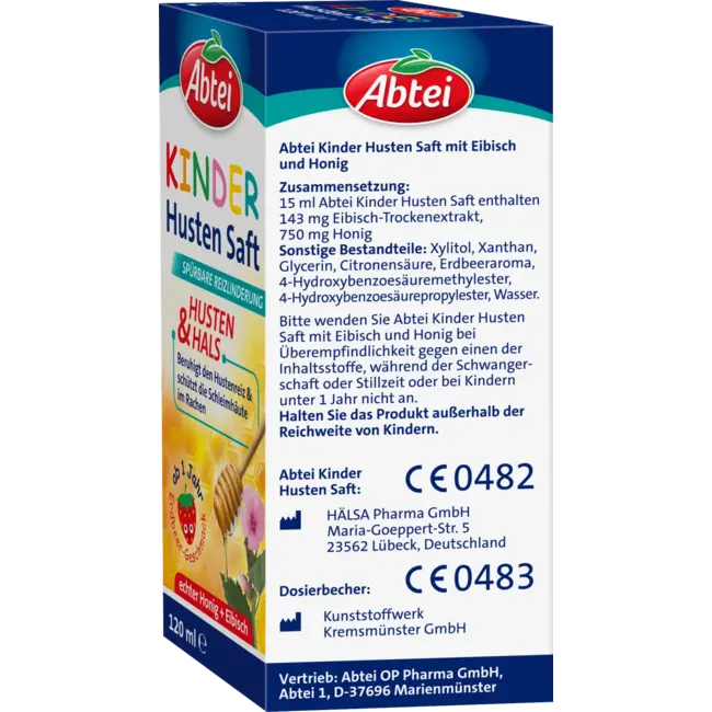 Abtei Kinderen Hoestsiroop Honing Heemst 120 ml
