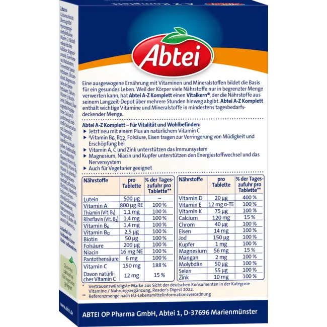 Abtei A-Z Compleet Tabletten 40 St 46 g