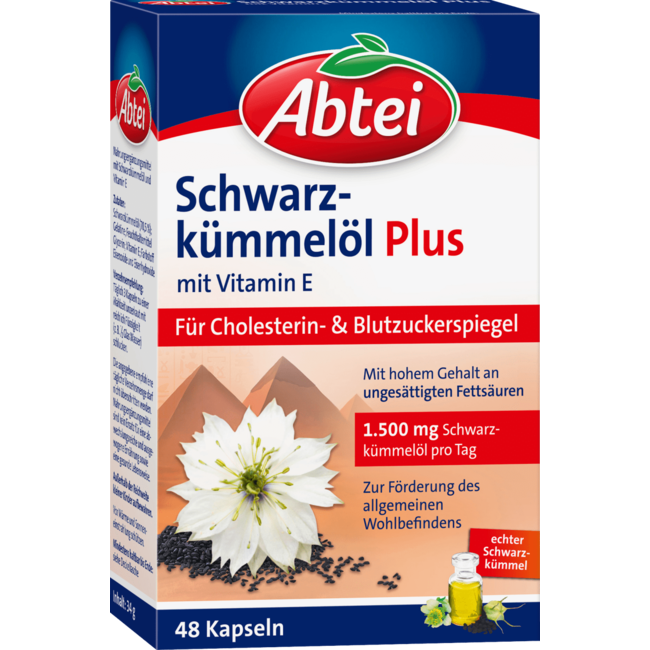 Abtei Zwarte Komijn Olie Plus Capsules 48 St. 34 g