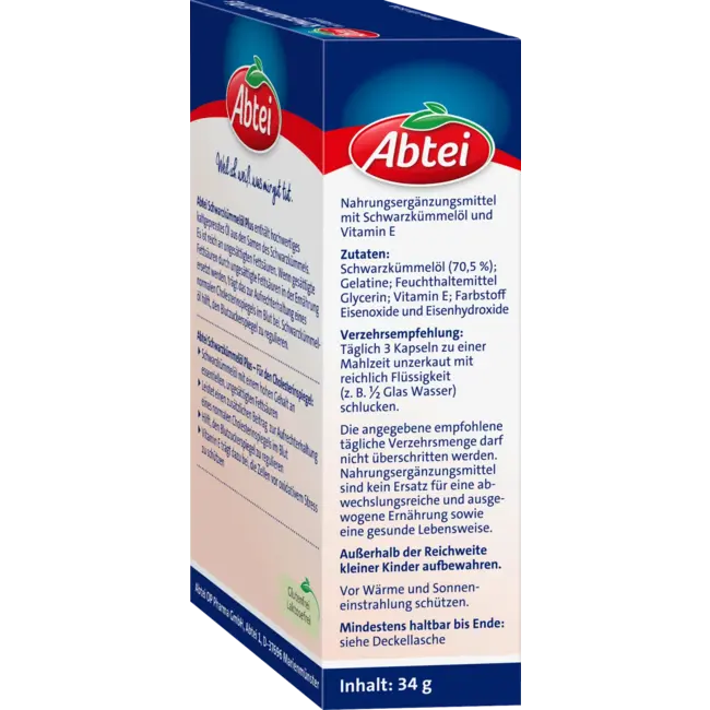 Abtei Zwarte Komijn Olie Plus Capsules 48 St. 34 g