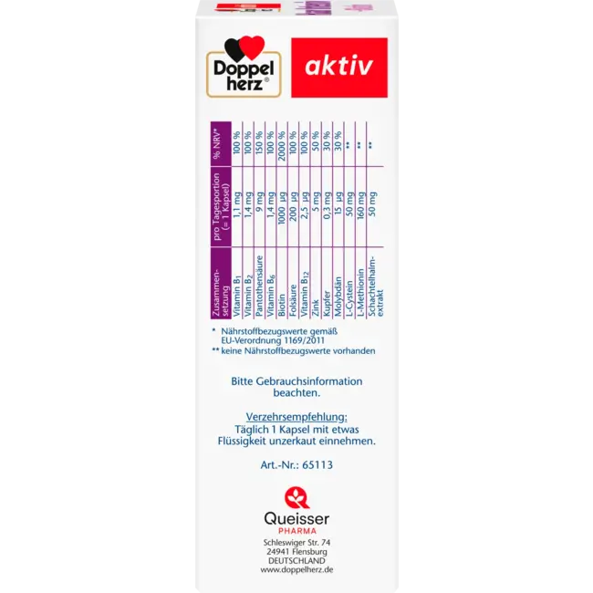 Doppelherz Haar Intensive + Biotine Capsule 100 Stuks 58 g